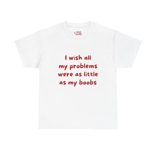 I wish all my problems were as little as my boobs
